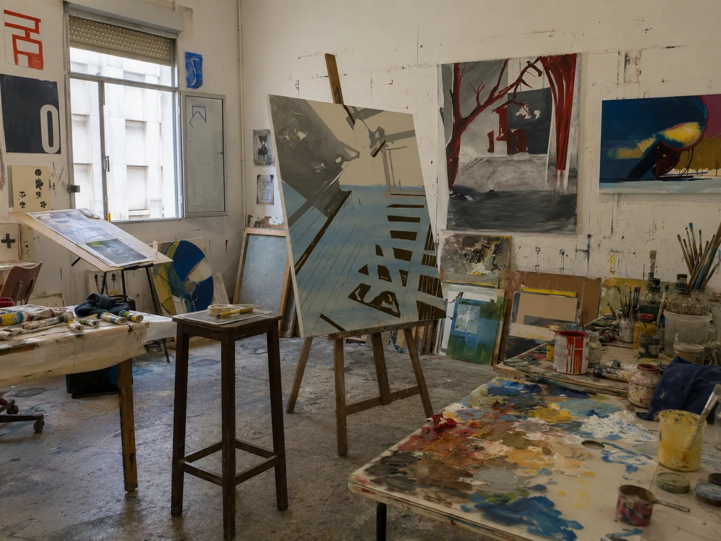 El estudio de pintura